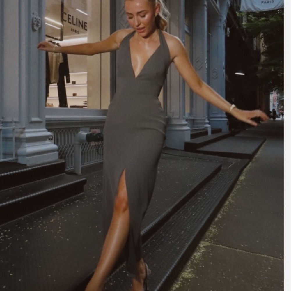 Odd Muse The Ultimate Muse Halter Neck Midi Dress Gray NEW Size Small - Picture 6 of 15
